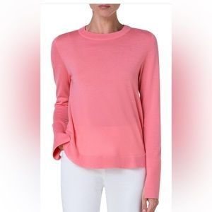 NWT | AKRIS Punto | Virgin Wool | Crewneck Sweater | Flamingo | Size 4